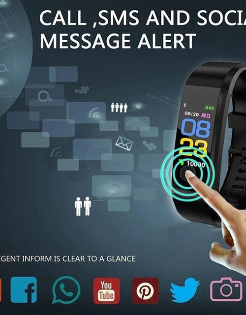 Load image into Gallery viewer, Advanced Fitness Smartwatch with Comprehensive Health Monitoring: Activity Tracking, Heart Rate, Oxygen Level, and Blood Pressure Measurement for Men and Women
