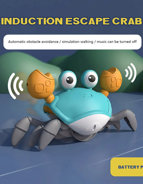 Load image into Gallery viewer, Interactive Crawling Crab Toy for Babies - Cute Sensing Design with Obstacle Avoidance, Ideal Birthday Gift
