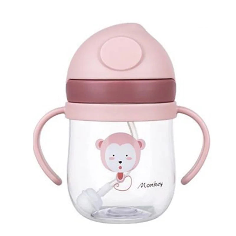 Dr.Isla BY01 350ML Kids Sippy Cup - Durable and Leakproof Baby Feeding Bottle with Straws for Outdoor Adventures