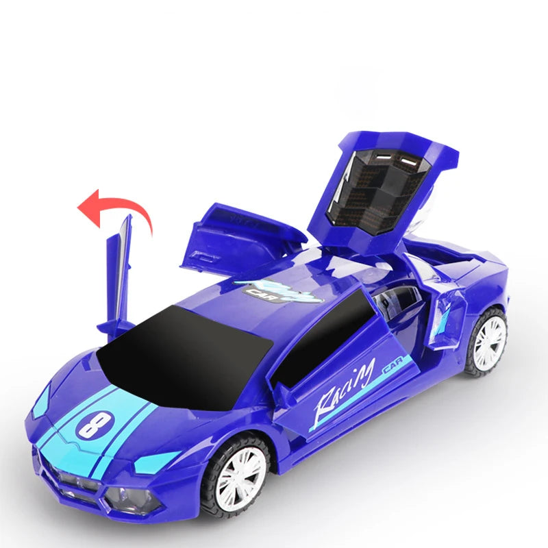 Electric Dancing Deformation Police Car Toy - A Perfect Gift for Kids Aged 18 and Up