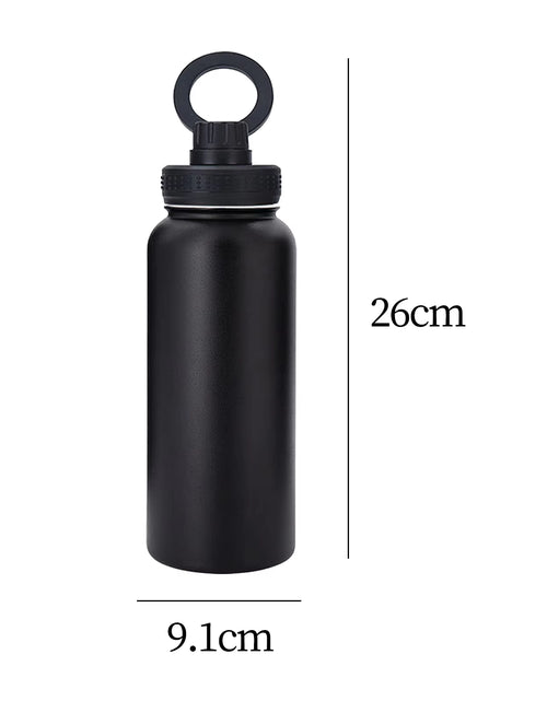 Load image into Gallery viewer, Insulated Water Bottle with Phone Holder Double Layer 1000Ml Drinking Bottle Running Gym Workout Travel Cycling Hiking
