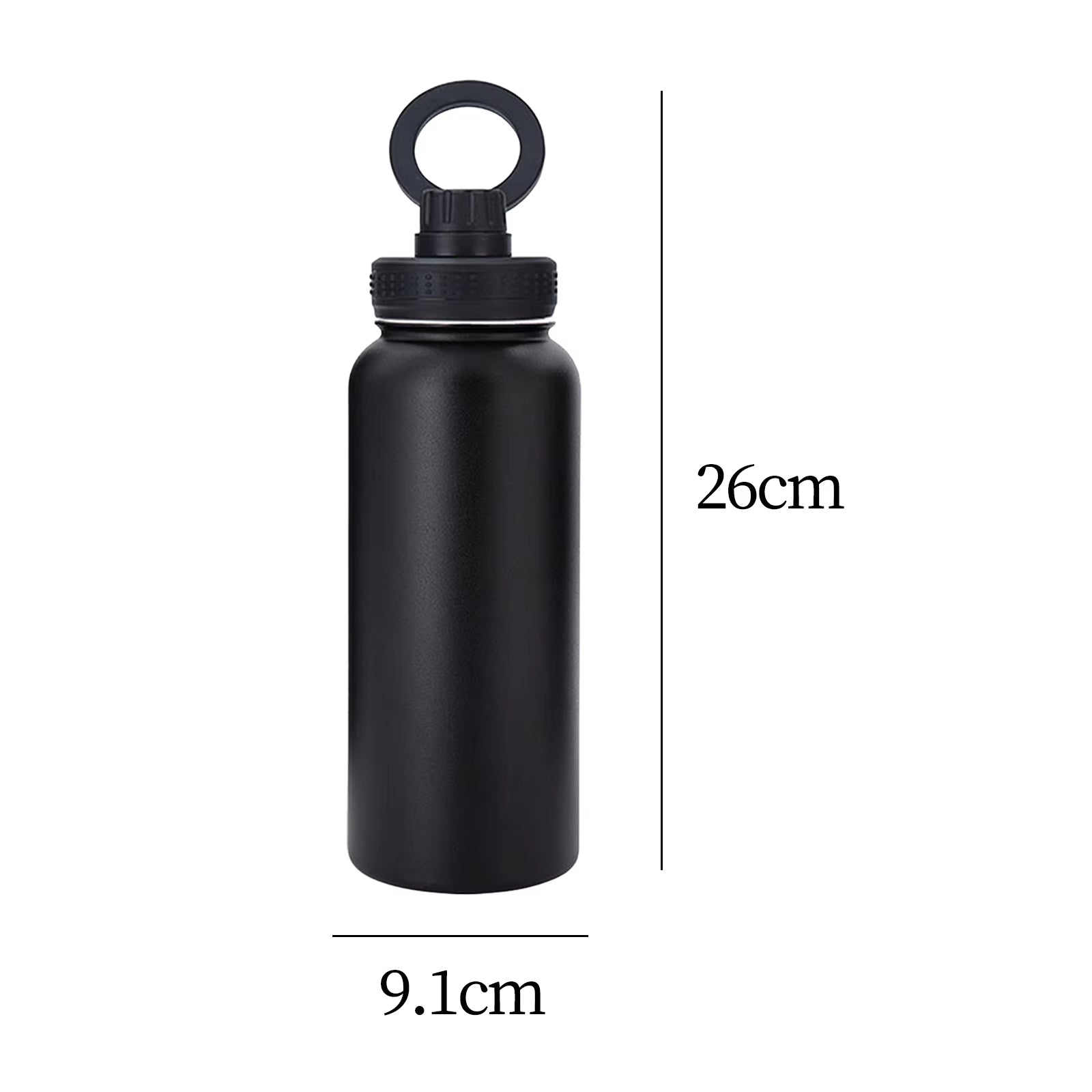 Insulated Water Bottle with Phone Holder Double Layer 1000Ml Drinking Bottle Running Gym Workout Travel Cycling Hiking