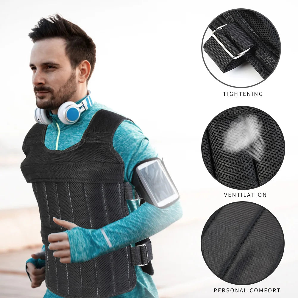 Padded Shoulder Straps Adjustable Weight Vest for Comfort