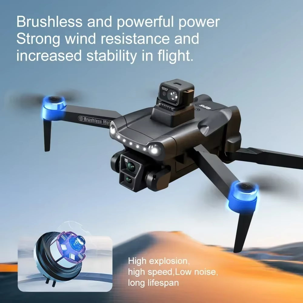 V198GPS Professional 8K Brushless Quadcopter with Laser Obstacle Avoidance and Compact Foldable Design