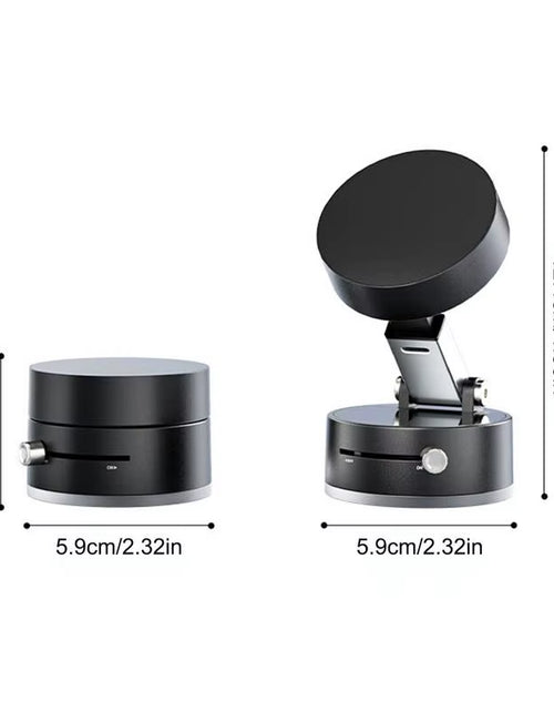 Load image into Gallery viewer, Foldable Car Mount with Vacuum Suction Cup and Double-Sided Magnetic Holder for Navigation and Phone Use
