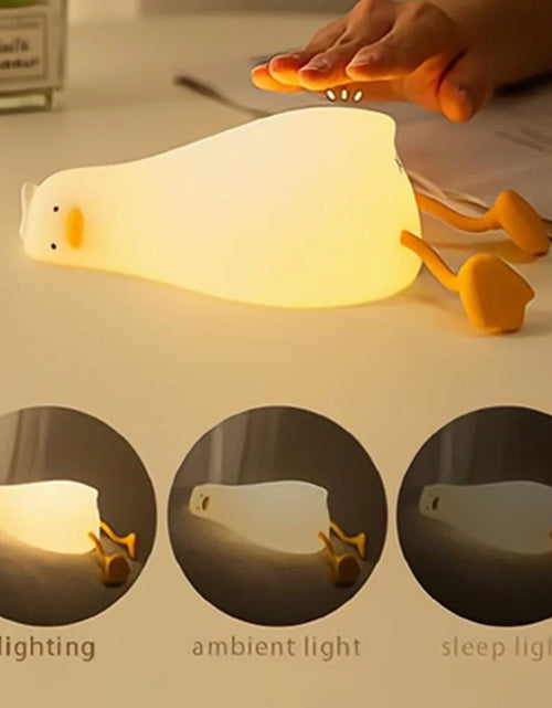 Load image into Gallery viewer, LED Duck Night Light - Rechargeable Silicone Lamp for Children | Ideal Holiday Gift &amp; Bedroom Decor
