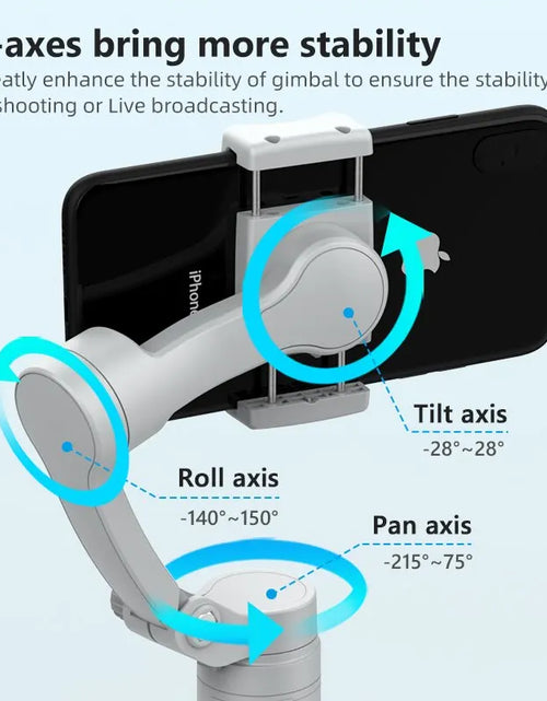 Load image into Gallery viewer, HQ3 3-Axis Handheld Gimbal Stabilizer for Smartphones - Perfect for Video Production, TikTok, and Vlogging
