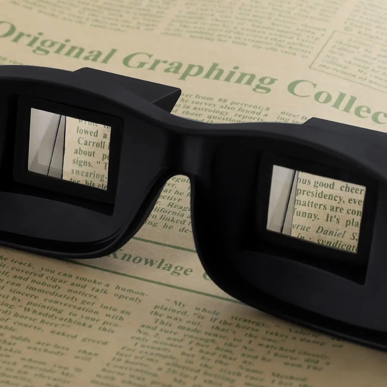 Prismatic Periscope Reading Glasses for Comfortable Lying Down Use