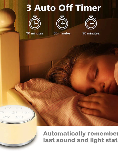 Load image into Gallery viewer, Premium White Noise Machine: Enhance Your Baby&#39;s Sleep with 34 Calming Sounds, 7 Adjustable Night Lights, and Smart Timer Function
