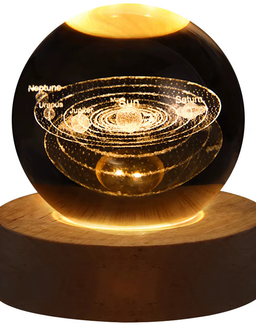 Load image into Gallery viewer, Galaxy Crystal Ball Lamp - 3D Planet and Moon USB LED Night Light for Romantic Occasions
