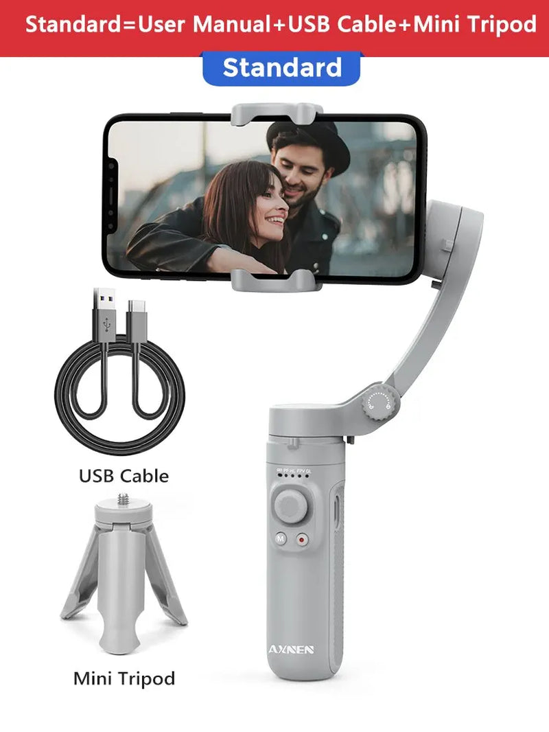 HQ3 3-Axis Handheld Gimbal Stabilizer for Smartphones - Perfect for Video Production, TikTok, and Vlogging