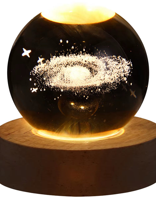 Load image into Gallery viewer, Galaxy Crystal Ball Lamp - 3D Planet and Moon USB LED Night Light for Romantic Occasions
