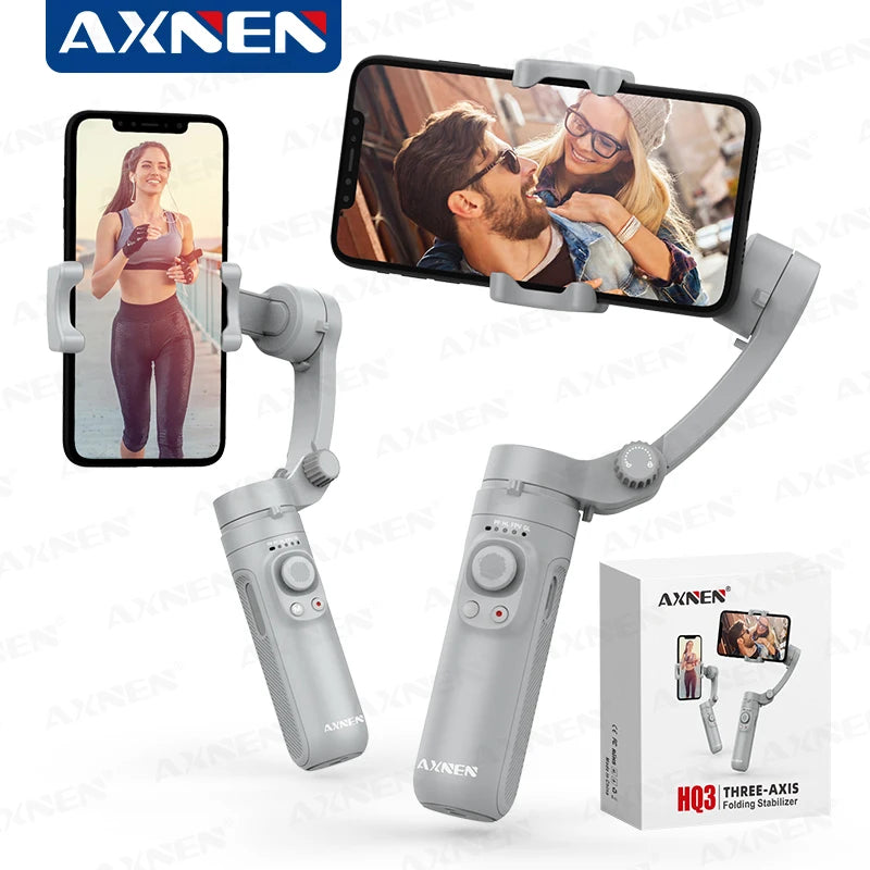 HQ3 3-Axis Handheld Gimbal Stabilizer for Smartphones - Perfect for Video Production, TikTok, and Vlogging