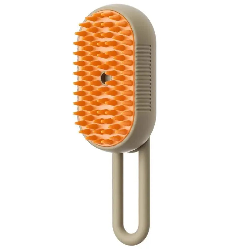 Professional Pet Massage Brush with Steam Spray and Rotatable Design for Efficient Hair Removal