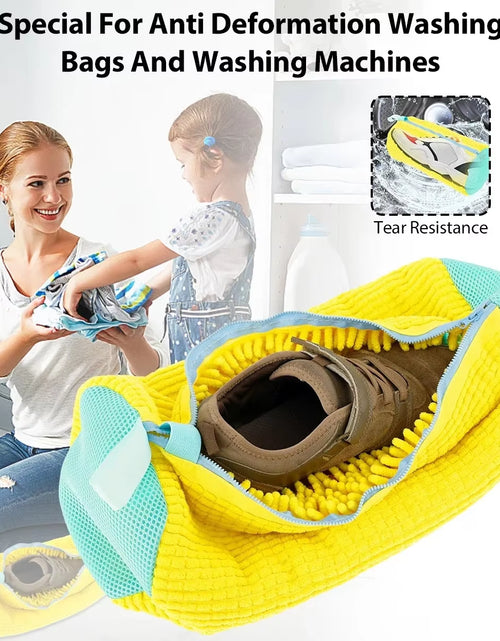 Load image into Gallery viewer, Cotton Laundry Washing Bag for Shoes - Set of 1 or 2, Anti-Deformation and Dirt Removal Organizer
